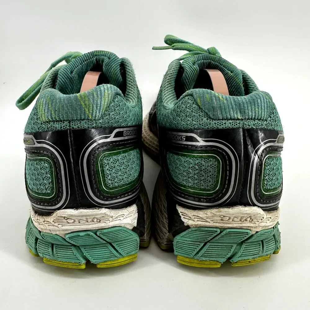 Brooks Adrenaline GTS 16 Road Running Shoes Lace Up Athletic Soft Green Gray 9